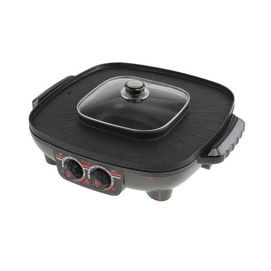HANABISHI รุ่น HM-1400 กระทะปิ้งย่างชาบู เตาปิ้งย่างไฟฟ้า ย่างบาบีคิว หม้อไฟฟ้า กระทะย่างหมู