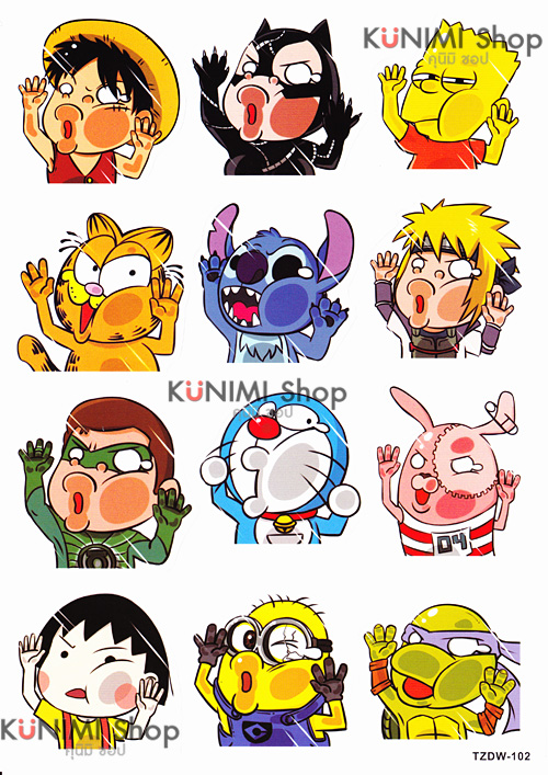 STG054 สติกเกอร์ Sticker ลายการ์ตูน กราฟฟิก วินเทจ สวย เท่ห์ ติดกระเป๋า ติดรถจักรยาน รถมอเตอร์ไซต์ รถยนต์ ติดตามที่ต่างๆ สติกเกอร์ PVC กันน้ำ ทนแดด