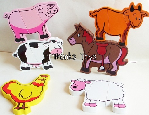 จิ๊กซอว์ฟาร์มสัตว์แม่เหล็ก