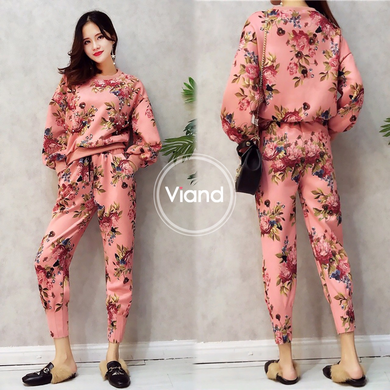เสื้อผ้าแฟชั่นเกาหลี พร้อมส่ง เสื้อทรงใหญ่กับกางเกง