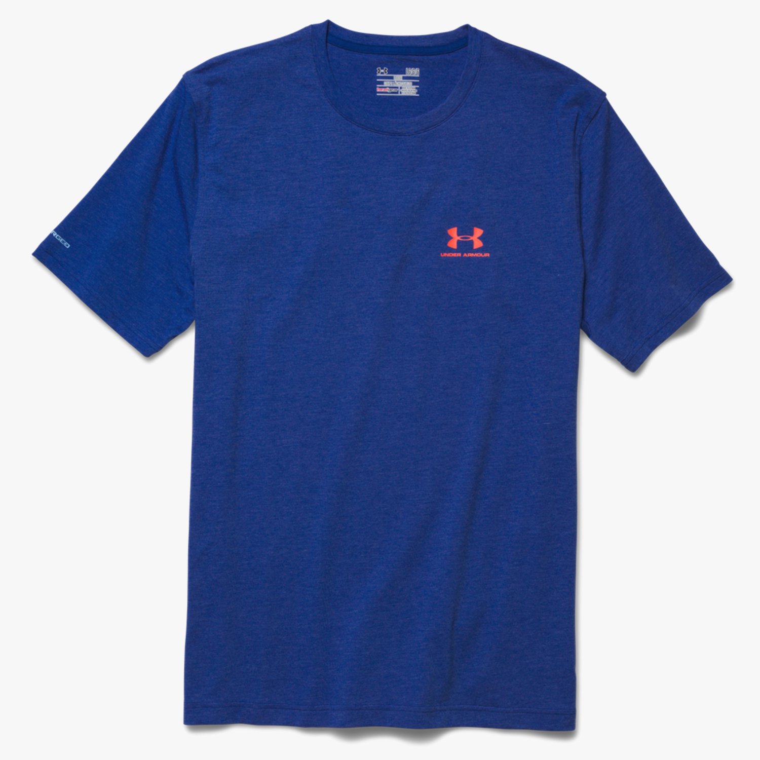 Under Armour - เสื้อ Men's UA Sportstyle Left Chest Logo สีน้ำเงิน/โลโก้ส้ม (ไซต์ SM อก 34-36 นิ้ว)