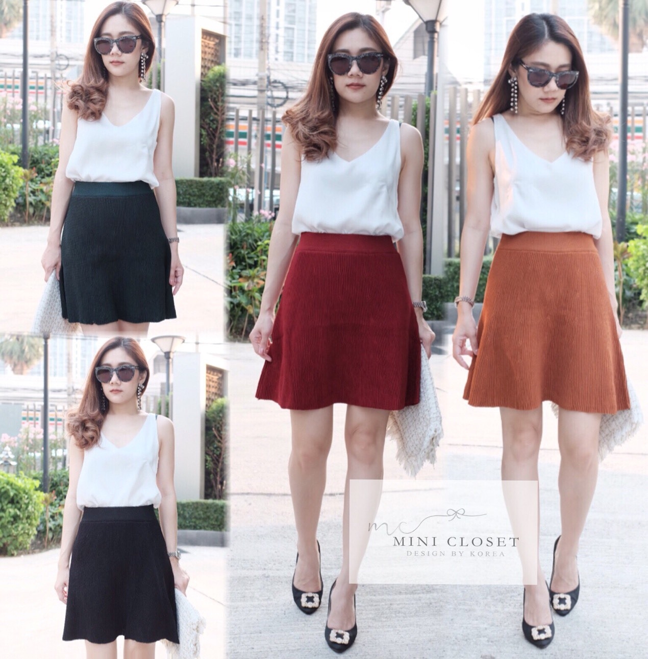 พร้อมส่ง กระโปรงไหมพรม ทอแน่นๆ