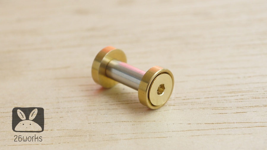 น๊อตยึดประกับ หัวเทเปอร์+อีแปะ ทองเหลือง แกน 13x5 mm