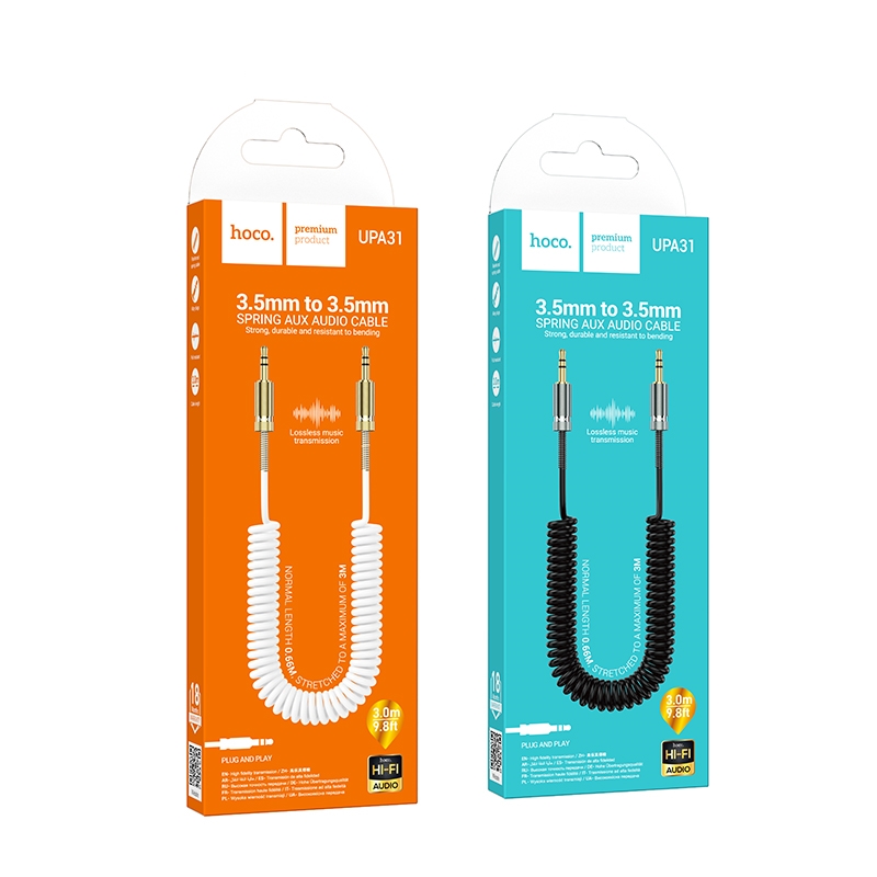 Hoco Cindy UPA31 Aux spring audio cable สาย AUX แบบเกลียวยืดหดได้