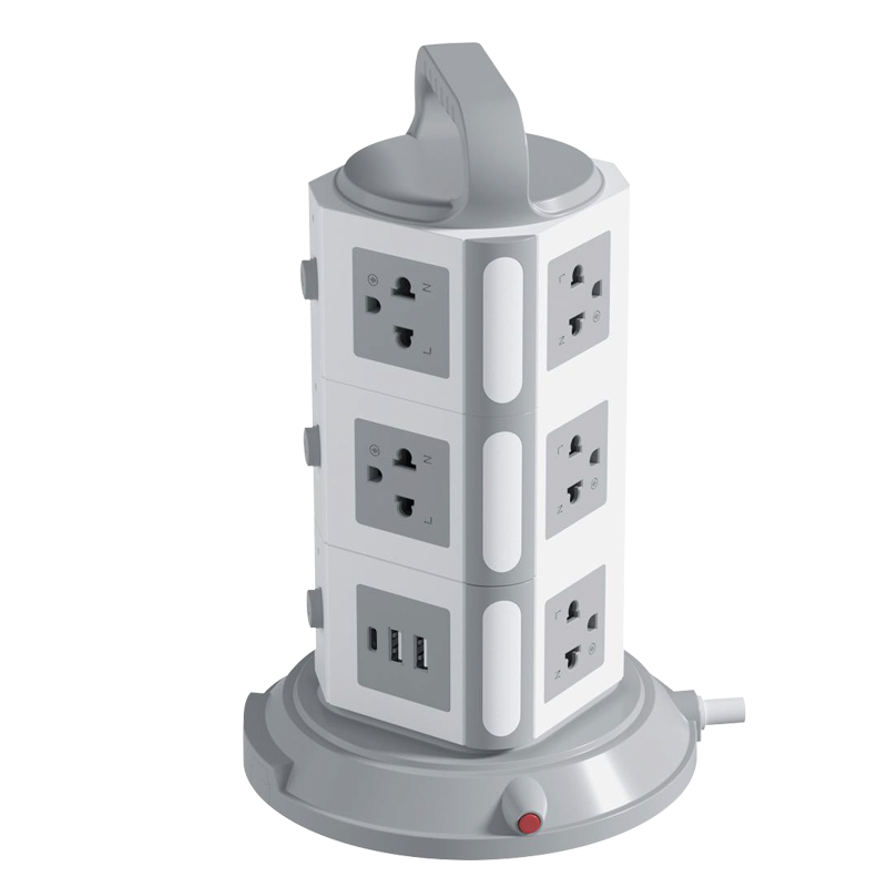 BLL B83 ปลั๊กไฟทาวเวอร์ 3 ชั้น 11 ช่อง 3 สวิตซ์ 2USB/1 Type C สาย 3 เมตร ของแท้ ประกัน 3 ปี
