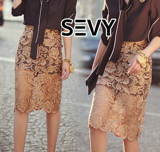 พร้อมส่ง กระโปรงทรงเอ โทนสีน้ำตาลทอง