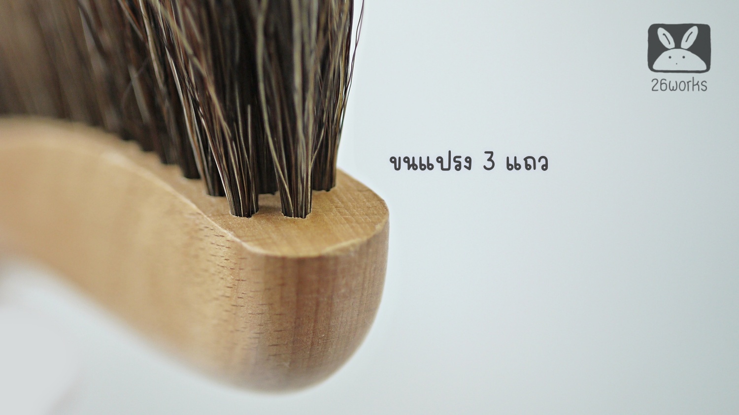 แปรงปัดฝุ่นด้ามไม้ ขนม้า