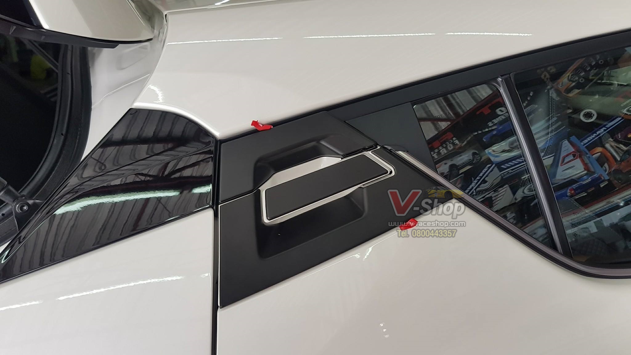 CH-R เบ้า+มือจับประตู ดำด้าน หน้า+หลัง