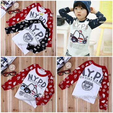 เสื้อผ้าเด็ก แขนยาวเด็กลายรถ(สีดำ-ขาว)ไซส์ 100