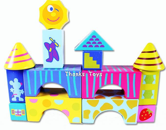 บล็อกไม้สร้างเมือง 50 ชิ้น ของ Boikido