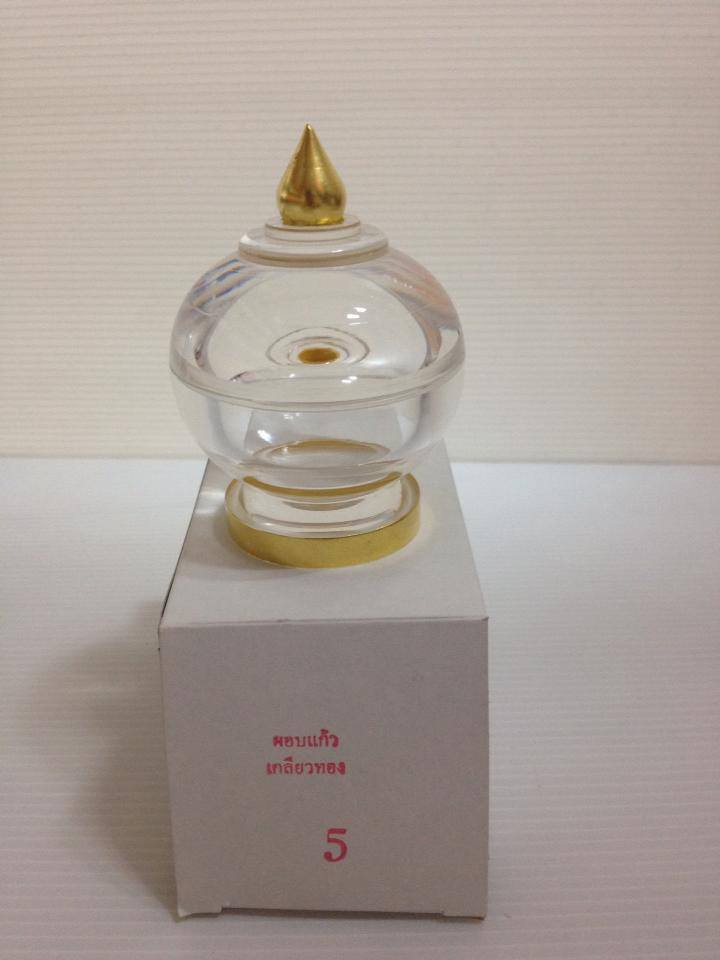 ผอบแก้วเกลียวทอง