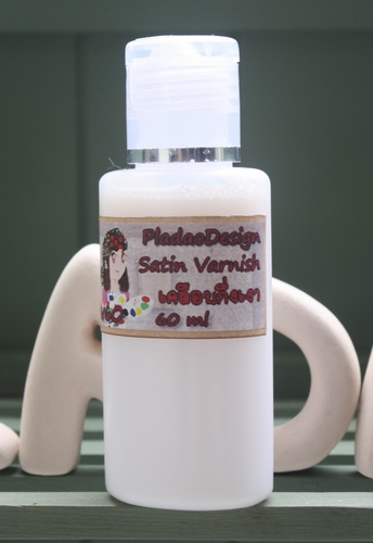 Satin Varnish น้ำยาเคลือบชิ้นงานแบบกึ่งเงากึ่งด้าน สูตรน้ำ (Acrylic Varnish) น้ำยาเดคูพาจ Decoupage Varnish