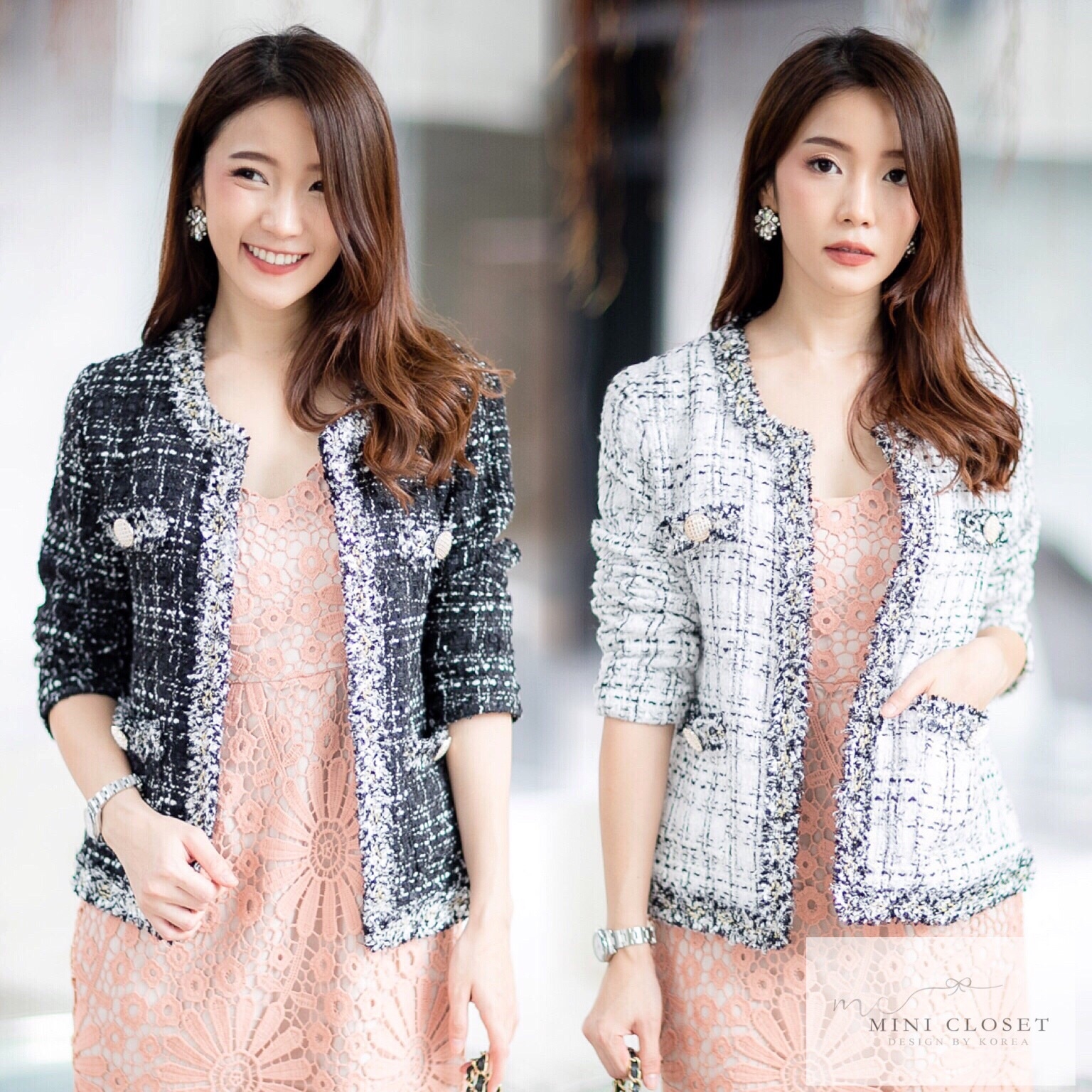เสื้อผ้าเกาหลี พร้อมส่ง เสื้อคลุมทวีต