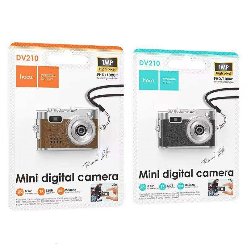Hoco DV210 Mini Digital camera กล้องดิจิตอลพกพาขนาดจิ๋ว 2MP/1080P FHD จอ 0.96 นิ้ว กล้องถ่ายรูป ถ่ายวีดีโอ