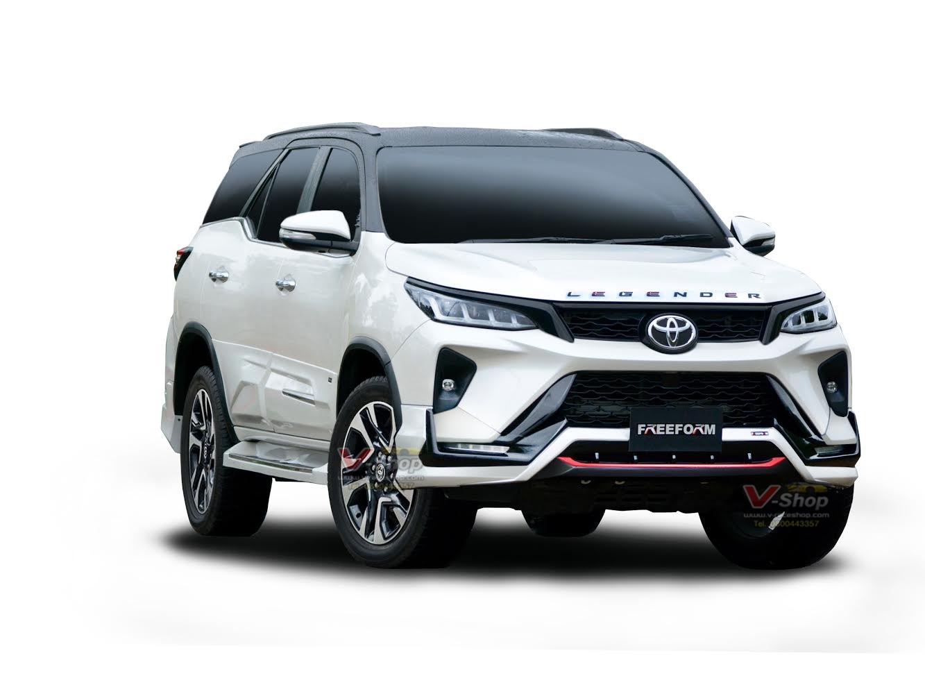 ชุดแต่ง Fortuner Legender รุ่น Pacer ชุด 2 ชิ้น ( มีท่อกลม )