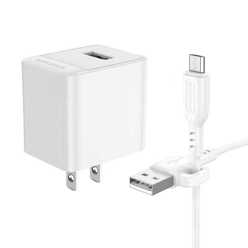 BOROFONE BAS11 ชุดหัวชาร์จพร้อมสายชาร์จ Micro USB จ่ายไฟสูงสุด 10.5A คุณภาพสูง