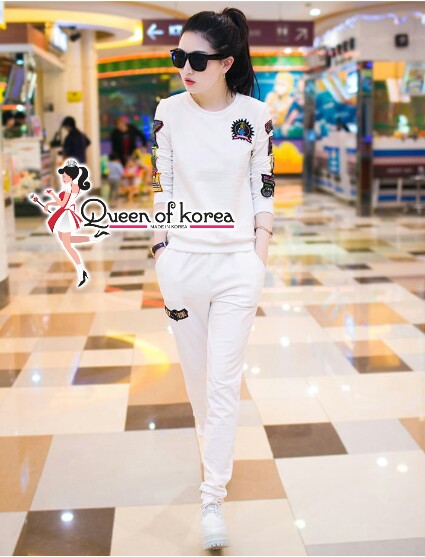 พร้อมส่ง ชุดเซ็ทเสื้อยืดแฟชั่นพิมพ์ลาย