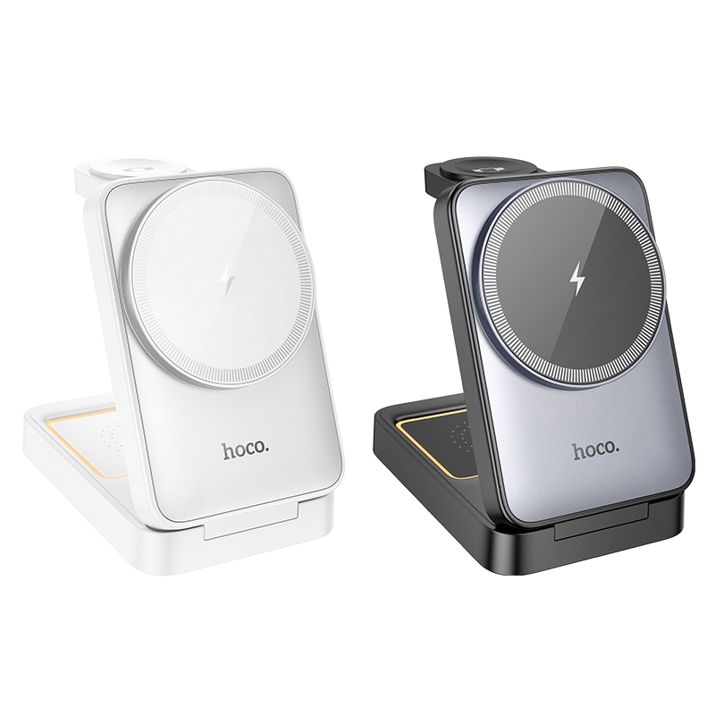 แท่นชาร์จไร้สาย Hoco CQ21 Power 3 in 1 Desktop Magnetic Wireless Fast Charger