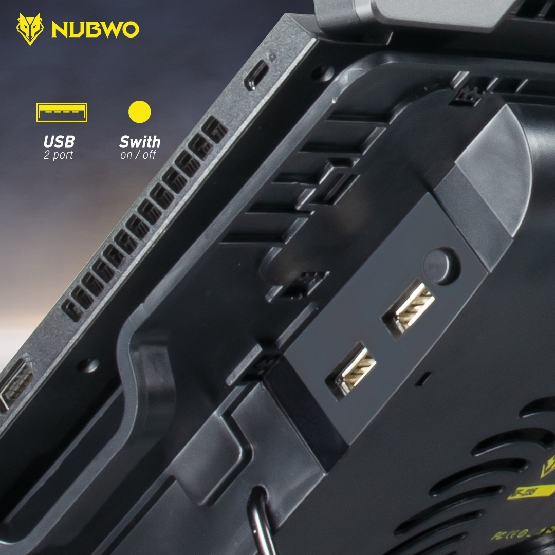 COOLER PAD NUBWO NF235 (2FAN) - BLACK