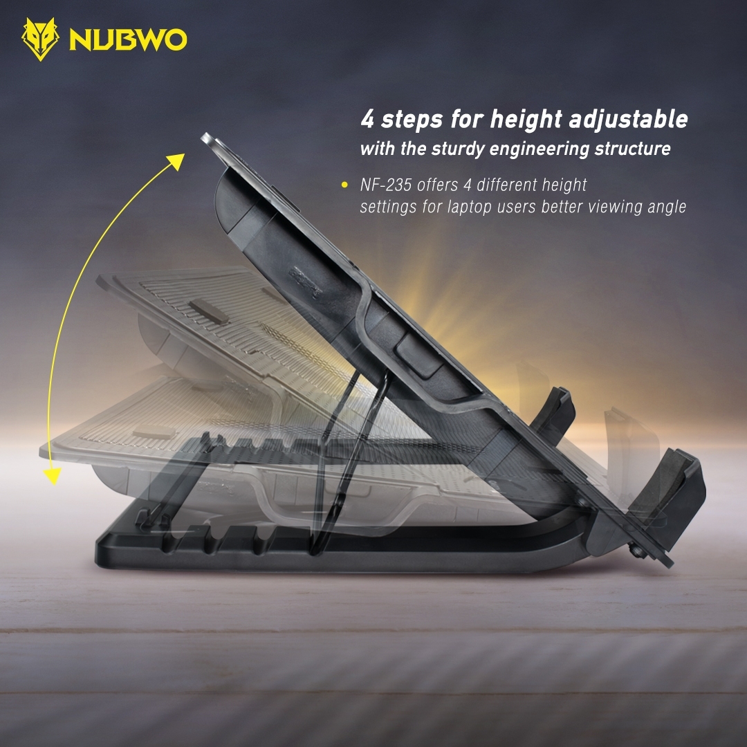 COOLER PAD NUBWO NF235 (2FAN) - BLACK