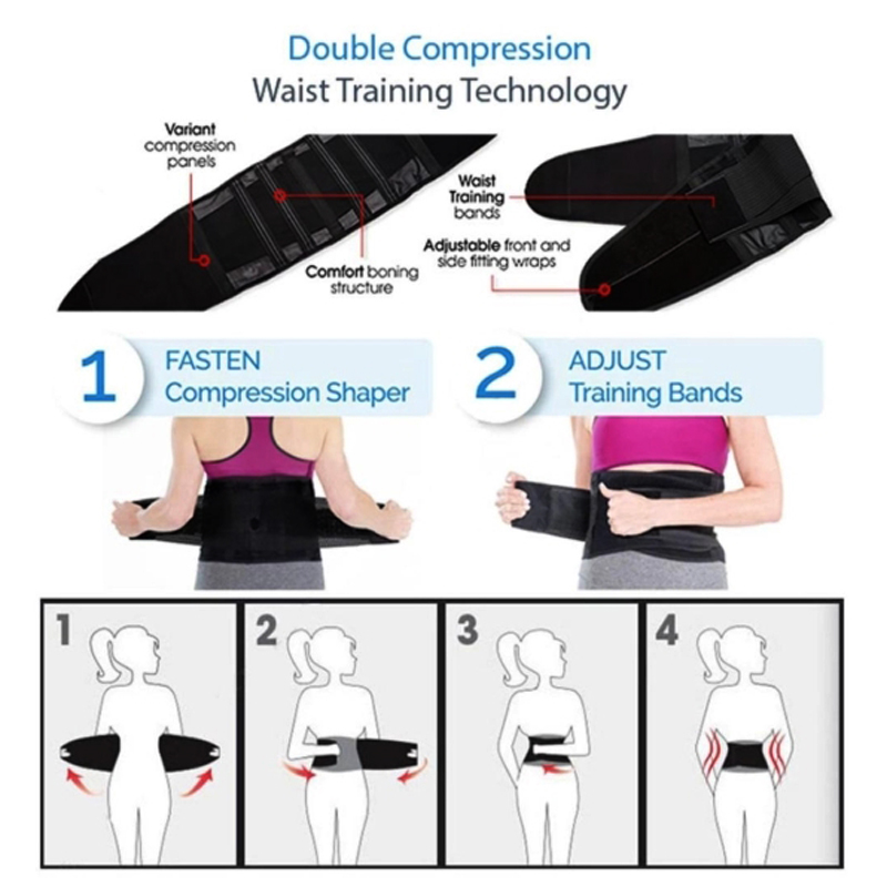 เข็มขัดนาฬิกาทราย แบบสายรัดเอว กระชับสัดส่วน ให้เอวเล็กลง Genie Hourglass Miss Belt Waist Shaper