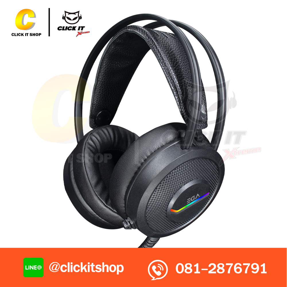 HEADSET+MIC (7.1) EGA TYPE H11 RGB - BLACK