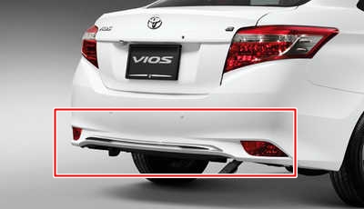 คิ้วโครเมี่ยมชายล่างกันชนหลัง New Vios 2013