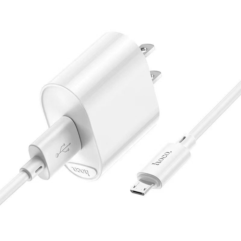 หัวชาร์จพร้อมสายชาร์จ Hoco Wall charger “C109 Fighter” QC3.0 US Micro USB cable set