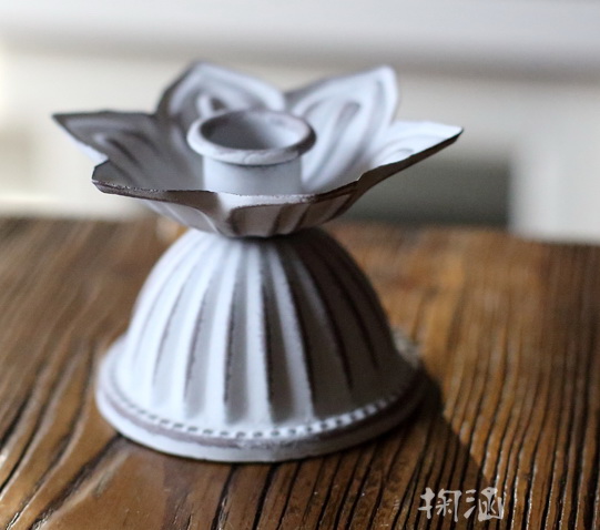 Pre-Order เชิงเทียน หรือกระถางต้นไม้ 2in1 งานปั้มโลหะ ทำสีเก่า Zakka