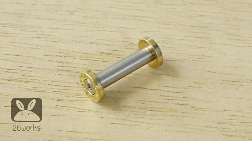 น๊อตยึดประกับ ลายตูดลูกปืน ทองเหลือง แกน 20x5 mm