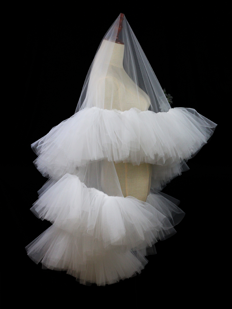 เวลเจ้าสาว ชายผ้าฟูฟ่องอลังการ ผ้าคลุมเจ้าสาวถ่ายพรีเว็ดดิ้ง veil