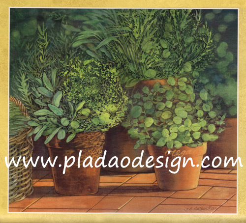 กระดาษสาพิมพ์ลาย สำหรับทำงาน เดคูพาจ Decoupage แนวภาำพ ภาพวาด กระถางต้นไม้ใบเขียว สำหรับประดับสวนให้ดูเขียวขจี นักอนุรักษ์ป่าไม้อย่าพลาด (ปลาดาวดีไซน์)