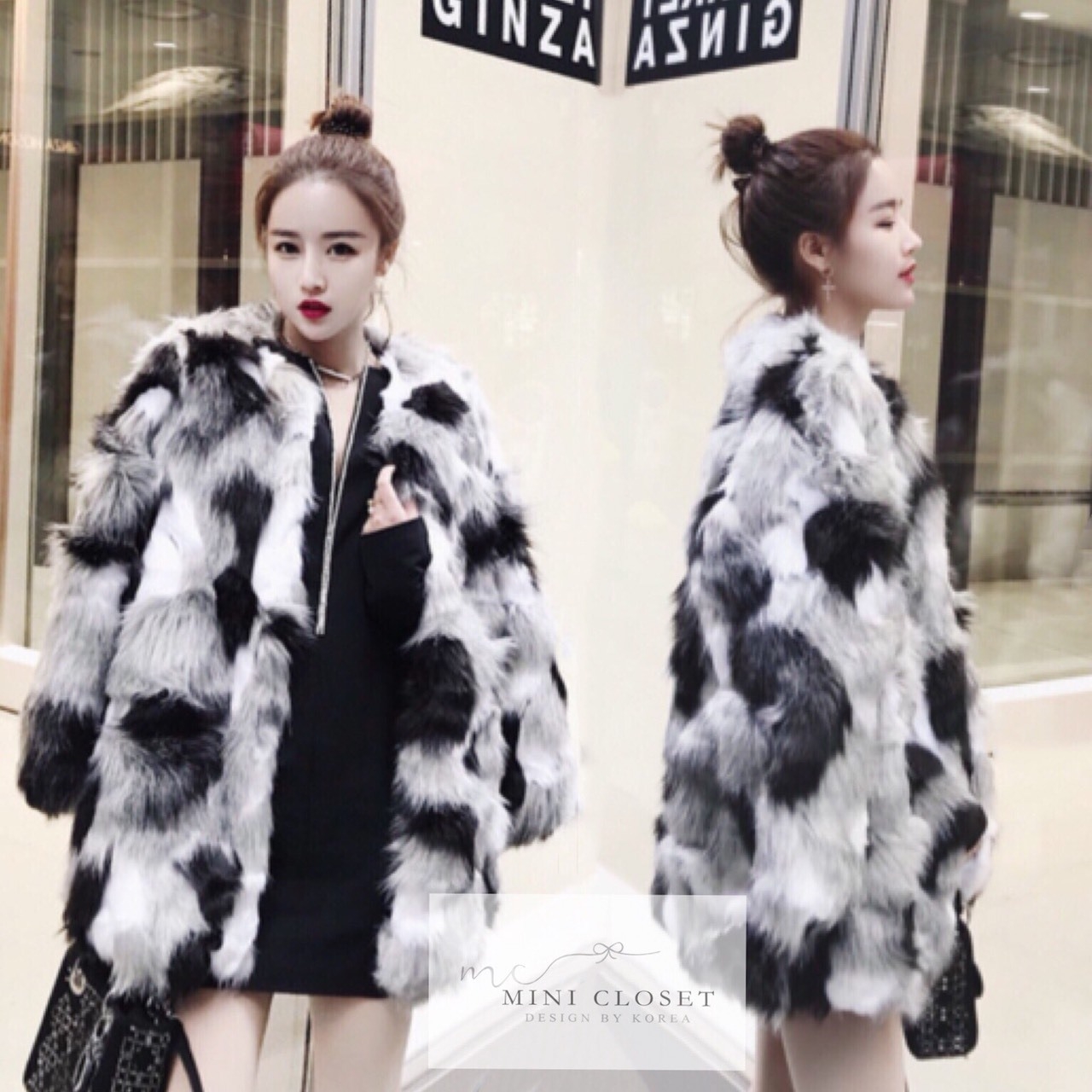 เสื้อผ้าเกาหลี พร้อมส่ง เสื้อคลุม ขนเฟอร์ อุ่นเวอร์