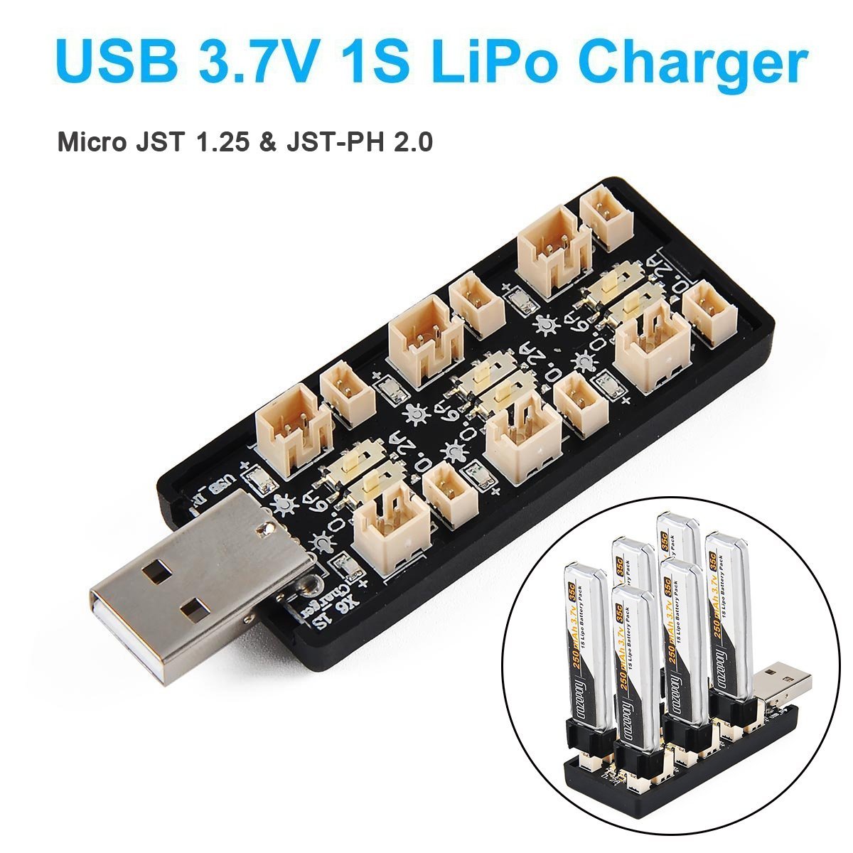 Charger Lipo 4.20V 1S PH1.25mm, 2.0mm