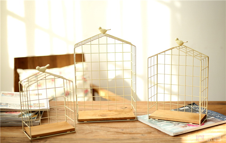 Pre-Order ชั้นวางของพื้นไม้ ทรงกรงนก แบบแขวนได้ Zakka มี 3 ขนาด มีสีดำ กับสีครีม