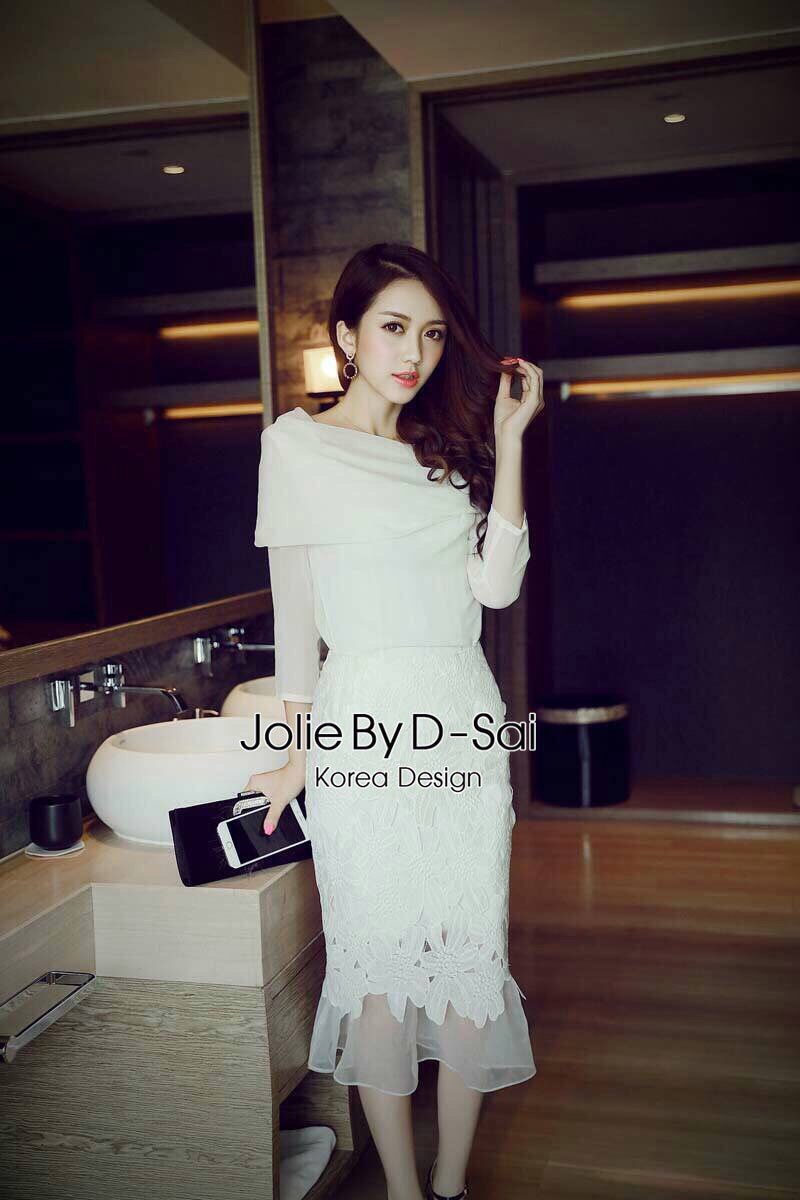 พร้อมส่ง เสื้อผ้าแฟชั่นคอปาดแบบปล่อย