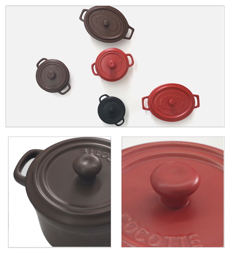 Pre-Order ชามเซรามิคพร้อมฝาครอบ Cocotte มี 3 ขนาด 3 สี