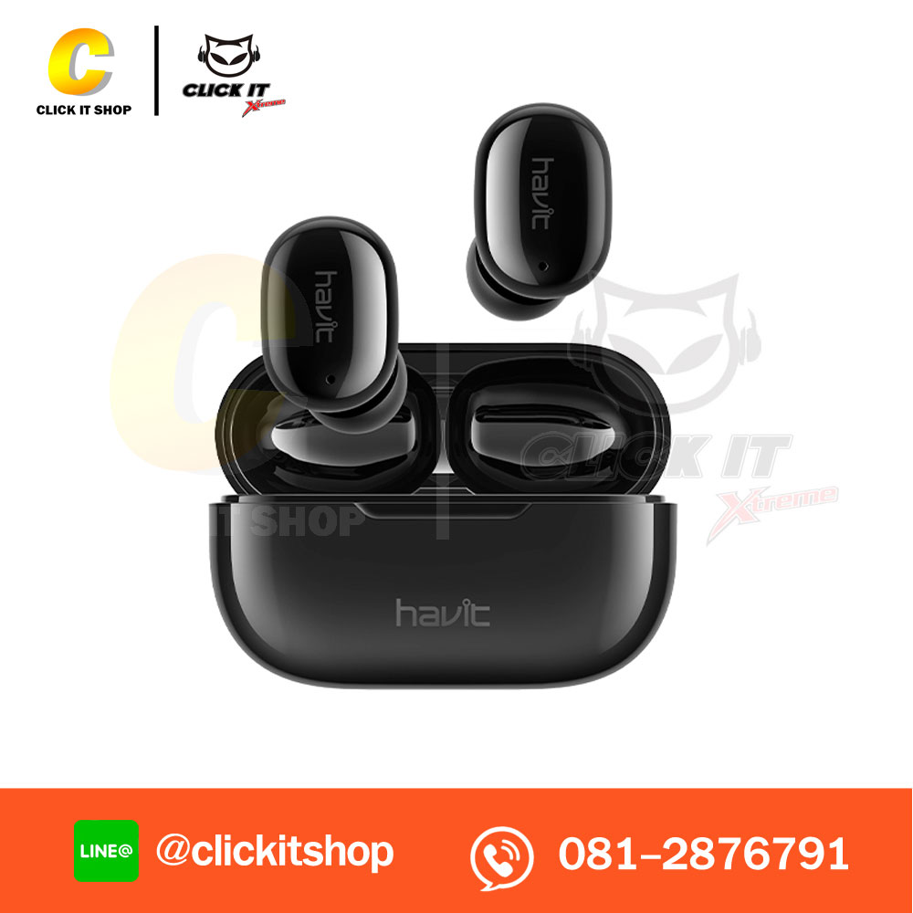 HEADSET (หูฟังบลูทูธ) BLUETOOTH TRUE WIRELESS HAVIT TW925 - BLACK