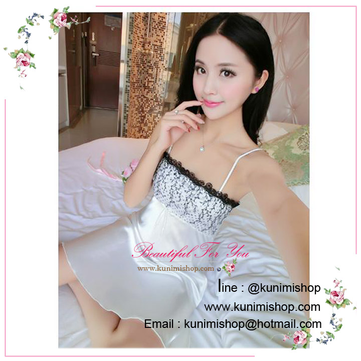 ชุดนอนคุณหนู  ชุดนอนไฮโซ ชุดนอนคุณนาย ชุดนอนลูกไม้ ชุดนอนมีเสื้อคลุม ชุดนอนน่ารัก ชุดนอนใส่แล้วแพง ชุดนอนผ้าซาติน ชุดนอนเรียบร้อย ชุดนอนกระโปรง ชุดนอนหวาน ชุดนอนสีขาว สีครีม
