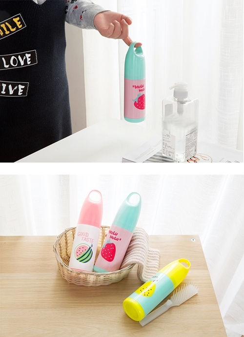 กล่องเก็บแปรงสีฟันและยาสีฟัน แบบพกพา ลายผลไม้น่ารัก