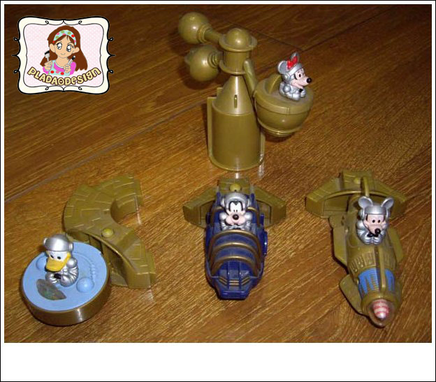 1999 McDonald's แมคโดนัลด์ ของเล่น ของสะสม Disney Tomorrow Land Mickey Mouse Minnie Goofy Ronald Duck อยู่ในแพ็คค่ะ MIP
