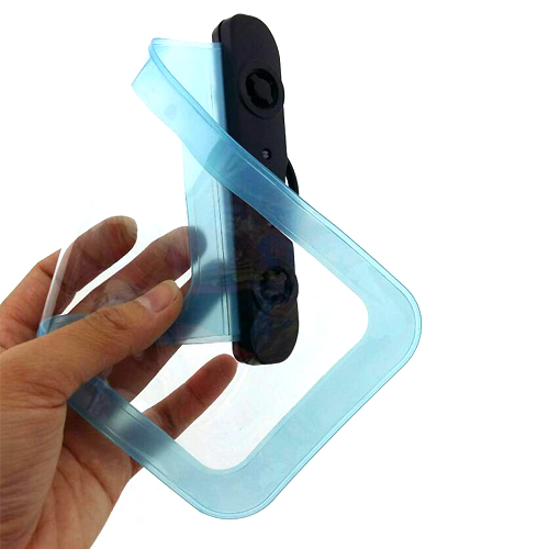 ซองมือถือ กันน้ำ มีสายคล้องคอ มีที่ล็อกปิดแน่น น้ำไม่เข้า สีฟ้า