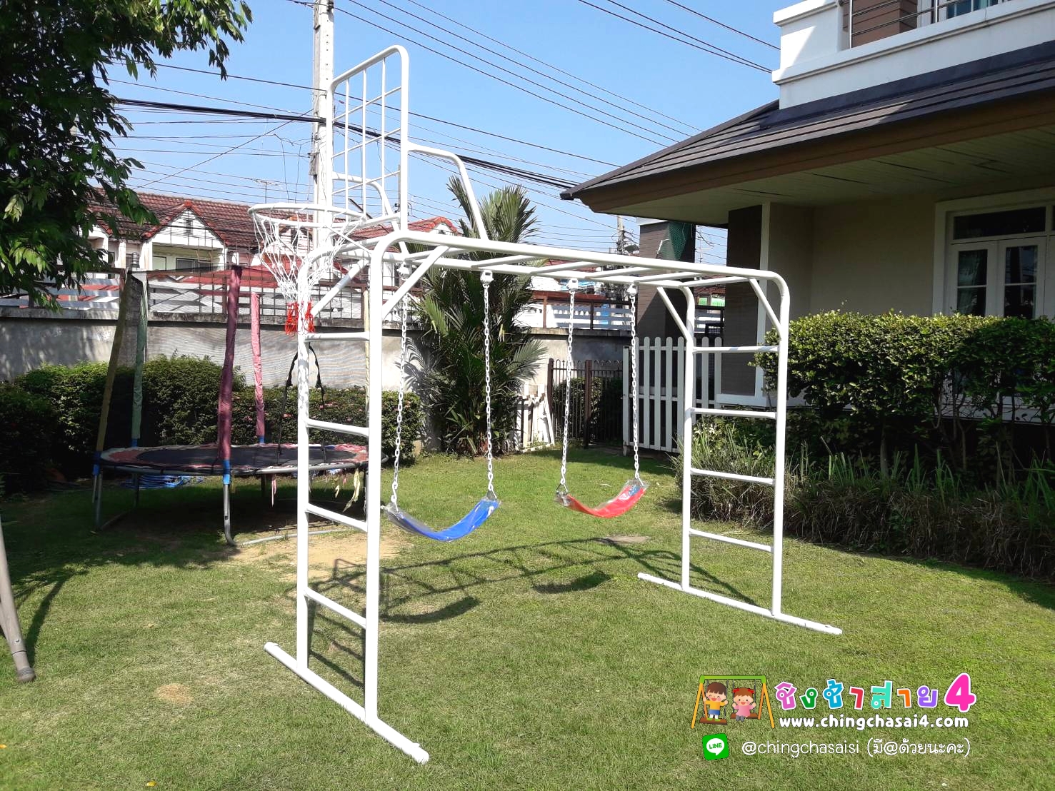 บาร์โหน+แป้นบาส+ชิงช้าโซ่นำเข้า2อัน