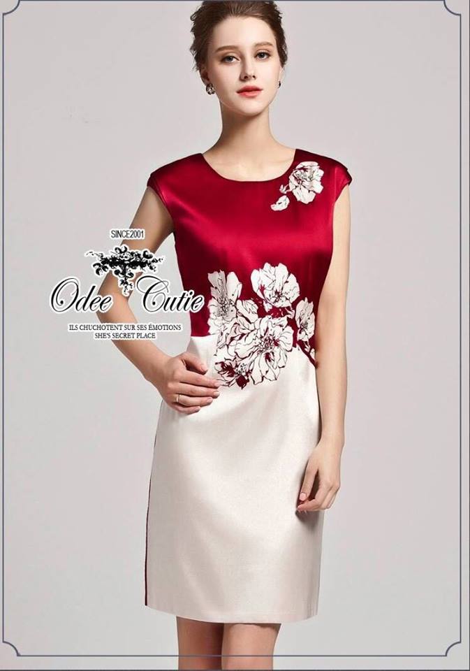 พร้อมส่ง ดีเทลพิมพ์ลาย เน้นซิลลูเอท