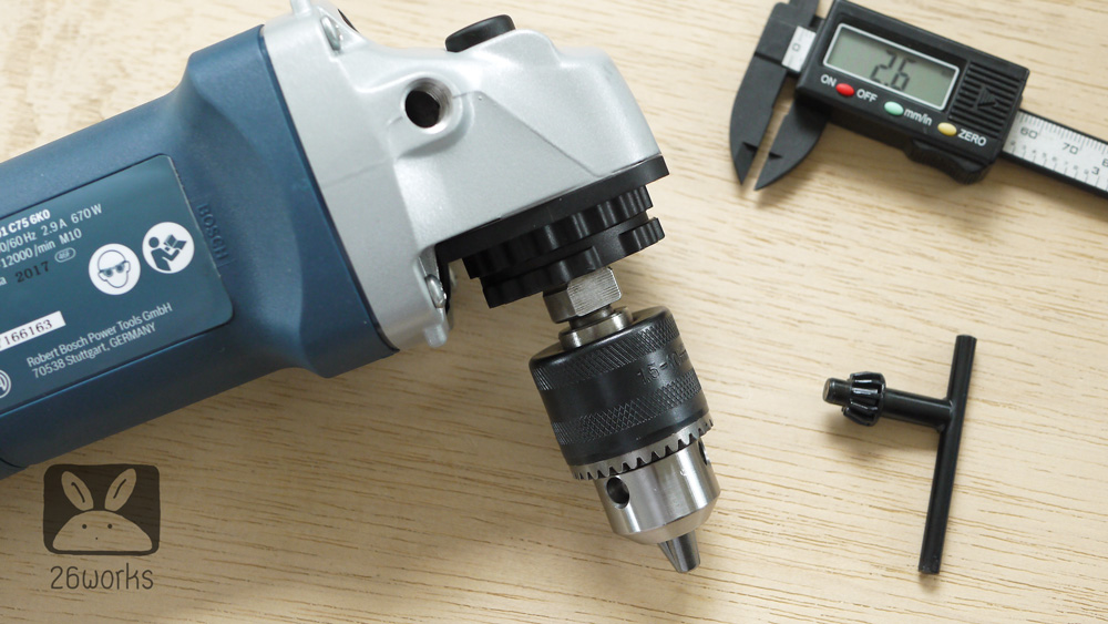 หัวจำปาใส่หินเจียร เกลียว M10