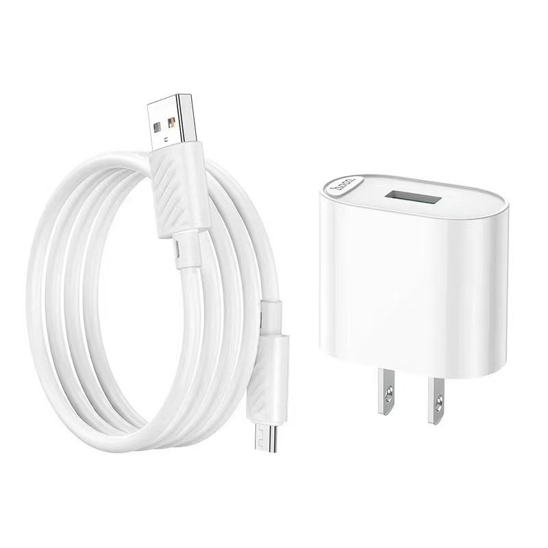 หัวชาร์จพร้อมสายชาร์จ Hoco Wall charger “C109 Fighter” QC3.0 US Micro USB cable set