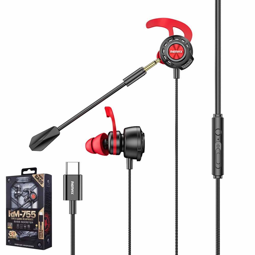 หูฟังเกมมิ่ง REMAX RM-755 Small Talk Type-C แบบ In-ear มีไมโครโฟน