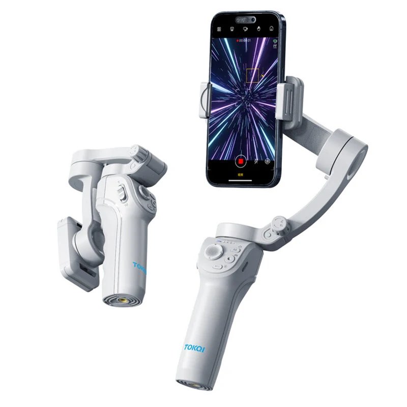 ไม้กันสั่นมือถือ TOKQI M01 Gimbal Stabilizer กันสั่น 3 แกน พับได้ ติดตามใบหน้าได้