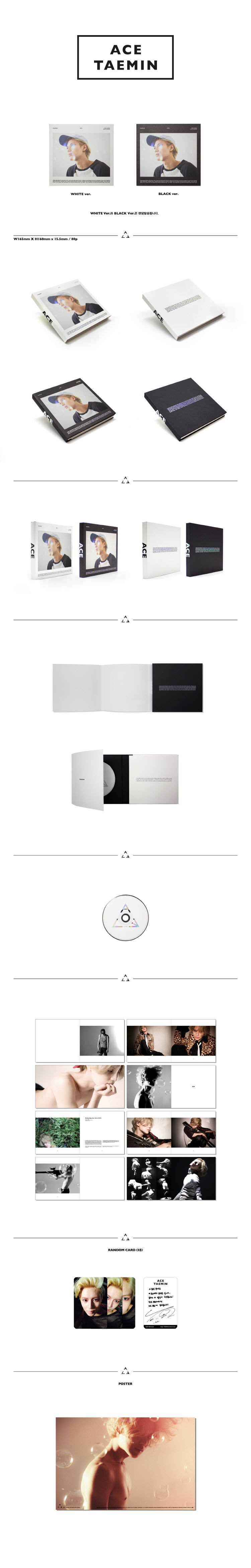 [Pre] Taemin : 1st Mini Album - ACE (Black/White Cover Color)