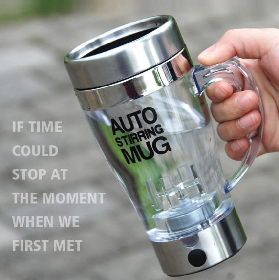 แก้วปั่นชง นม กาแฟ ชา โกโก้ เวย์ self stirring mug ขายดี แก้วปั่นอัตโนมัติ